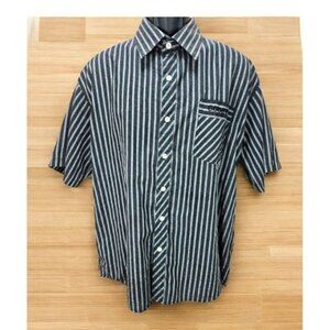 Coogi Mens XL Striped Long Sleeve Short Sleeve Shirt